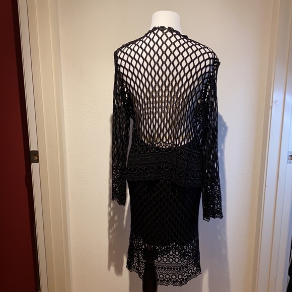 RARE Vintage SAM Black Lace Skirt Set Size: Small - Picture 4 of 12